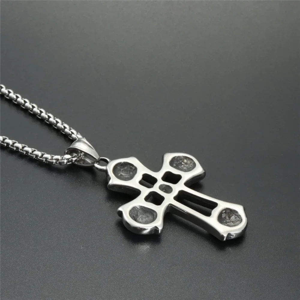❤️Jesus Cross Trend Skull pendant Necklace for women/men, N90201P219